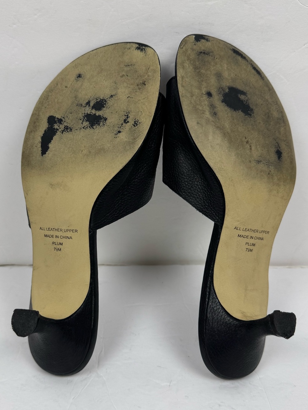 Valerie Stevens Black Leather Toe Loop Slide Sandals 7.5 (EU 38) - Picture 13 of 16